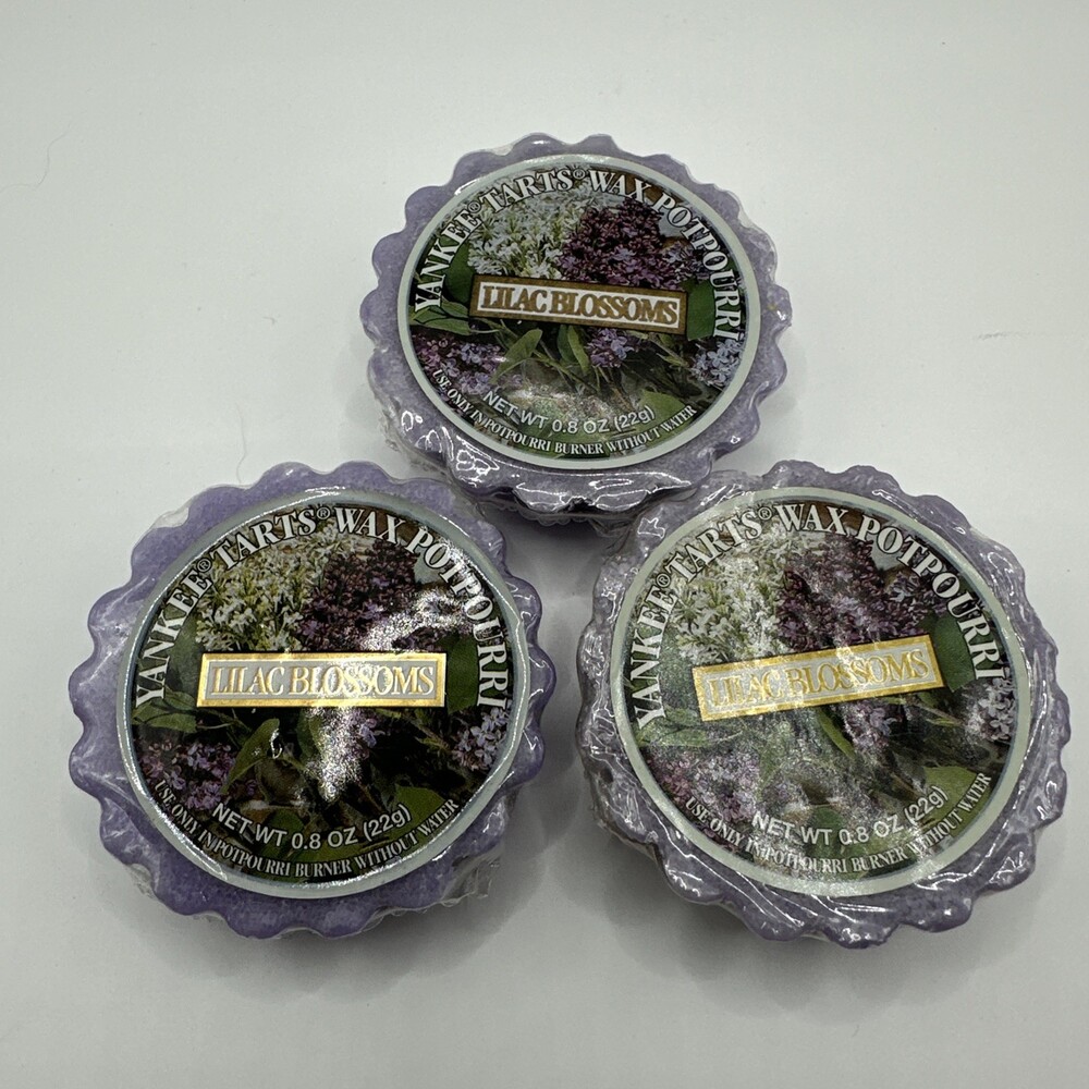 Yankee Candle Lilac Blossoms Wax Tarts Set Of 3 Purple Aromatherapy floral